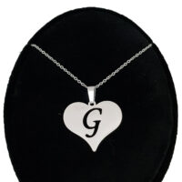 گردنبند نقره قلب حرف G مدل Givi610